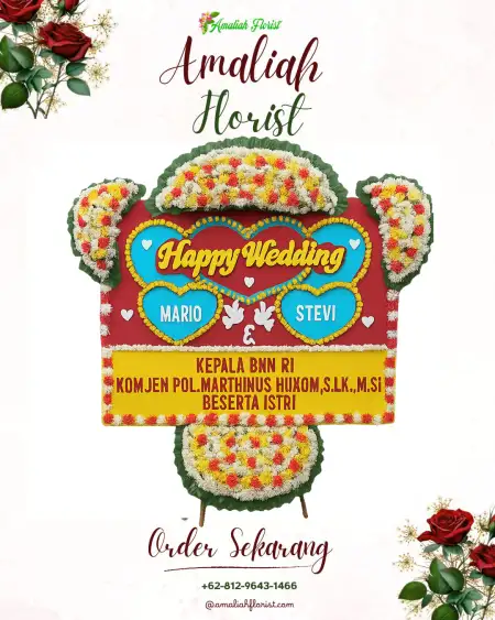 Papan Bunga Pernikahan Gotong Royong